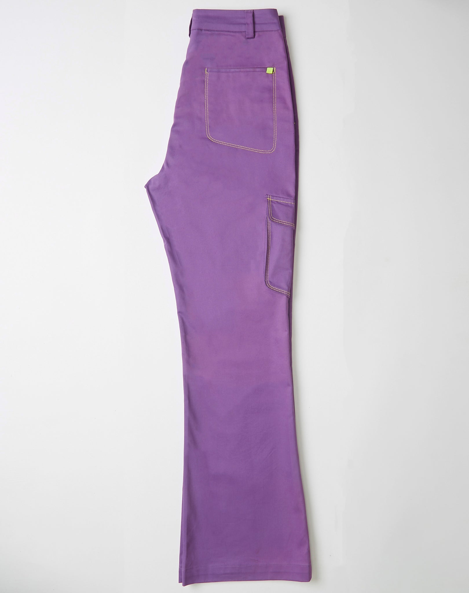 Purple bootleg pants 