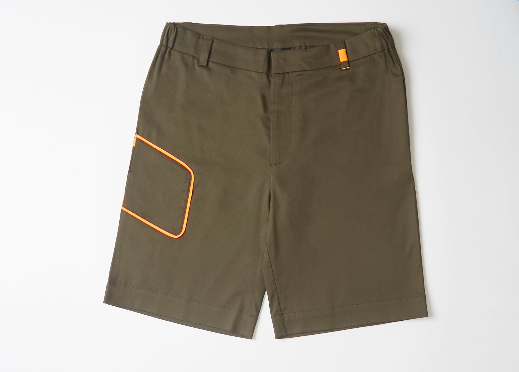 military green cotton shorts 