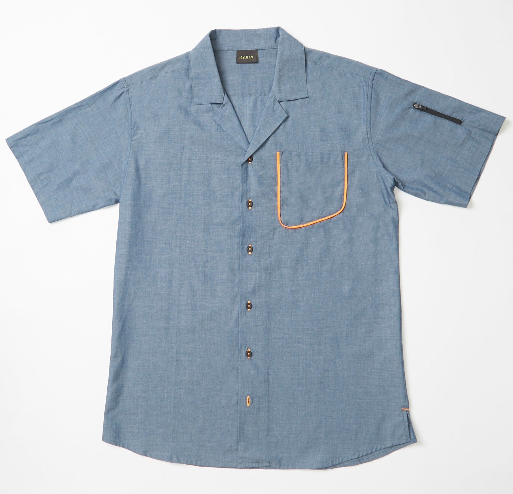 blue grey cotton shirt for men